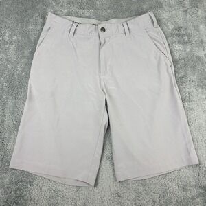 Adidas Golf Shorts Size 30 Gray Stretch Flat Front Mid Rise Active 10.5 Inseam